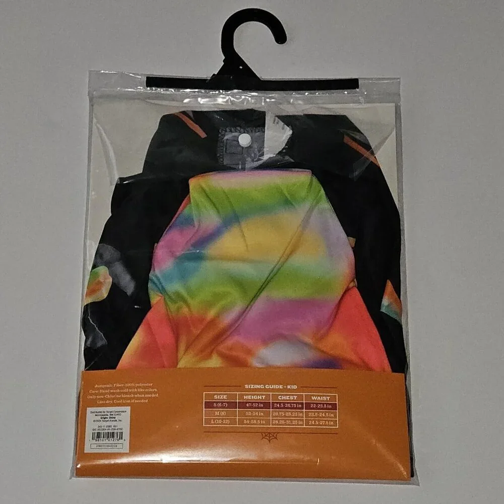 NEW Color Melt Skeleton Halloween Costume Boy Girl Small Glows Under Blacklight